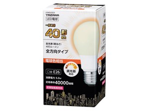 ヤザワ 一般電球形LED40W相当電球色調光対応 LDA5LGD3