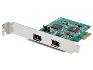 2ポート FireWire 400増設PCI Expressカード PCIe接続IEEE1394a互換アダプタ Windows/Mac対応 PEX1394A2V2 商品画像1：123market