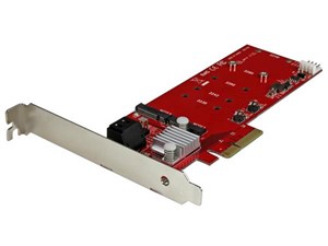 2x M.2 NGFF SSD RAID コントローラカード(SATA 3.0 2ポート搭載) 2スロットPCI Express M.2 RAIDカード PEXM2SAT3422 商品画像1：123market