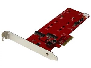 2x M.2 SATA SSD コントローラカード PCI Expressインターフェース接続対応 P･･･