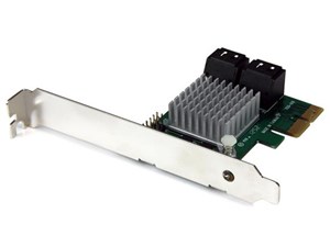 PCI Expressカード/x2/PCIe 2.0-4ポート SATA 3.0/HyperDuo機能/アレイ(RAID)コントローラー/標準&ロープロファイルブラケット/PCIe 増設 拡張 変換 インターフェース アダプターボード PEXSAT34RH 商品画像1：123market