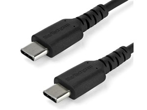 USB-C ケーブル/1m/USB 2.0/急速充電・データ転送/60W/アラミド繊維補強/オス・オス/ブラック RUSB2CC1MB 商品画像1：123market