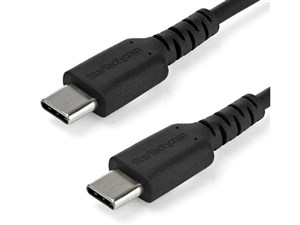 USB-C ケーブル/2m/USB 2.0/急速充電・データ転送/60W/アラミド繊維補強/オス・オス/ブラック RUSB2CC2MB 商品画像1：123market