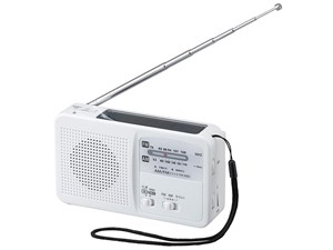 ヤザワ 手回し充電ラジオ ライト付 (ホワイト) BS901WH