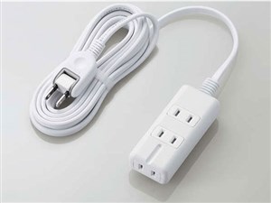 エレコム 電源タップ 3m 3口 雷ガード ほこりシャッター マグネット 白 T-KM0･･･