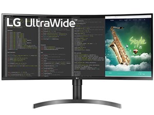 LGモニターディスプレイ高解像度ウルトラワイドモニター35インチ曲面型大画面35WN75C-B 商品画像1：GBFT Online