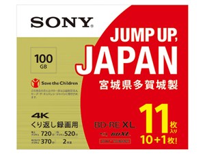 SONY ソニー BD-RE XL 2倍速 11枚組 ビデオ用ブルーレイディスク 11BNE3VZPS2