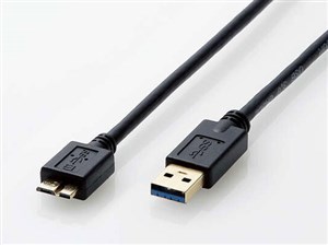 エレコム USBケーブル 50cm USB3.0 Aオス-microBオス HDD接続 3重シールド 金･･･