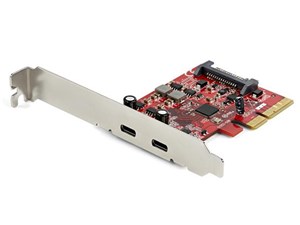 2ポートUSB Type-C増設PCI Expressカード USB 3.1 Gen 2(10Gbps)準拠 PCIe Gen 3 x4対応 ASM3142チップセット搭載 PEXUSB312C3 商品画像1：123market