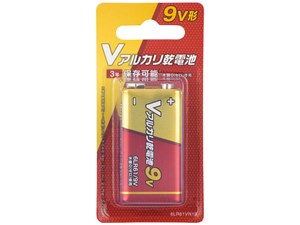 オーム電機 アルカリ乾電池Vシリーズ9V 6LR61VN1B