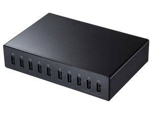 サンワサプライ USB充電器(10ポート･合計20A･高耐久タイプ) ACA-IP68 商品画像1：リコメン堂
