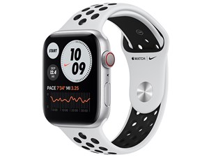 Apple Watch Nike Series 6 GPS+Cellularモデル 44mm M09W3J/A [ピュアプラチナム/ブラックNikeスポーツバンド] 商品画像1：World Free Store