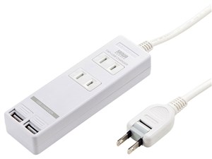 TAP-B110USH-3W USBシャッター付きタップ（2P・2個口・3m） 商品画像1：eONE