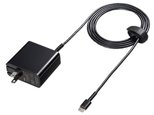 USB Power Delivery対応AC充電器(PD45W・TypeCケーブル一体型) ACA-PD75BK