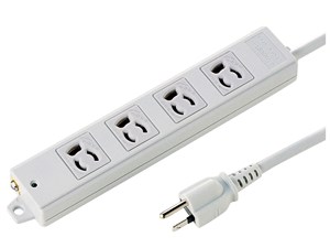 TAP-KS4-1 (グレー) 工事物件タップ (3P・4個口・1m)