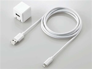 エレコム iPhone充電器 iPad充電器 1.5m Lightning AC ケーブル同梱 