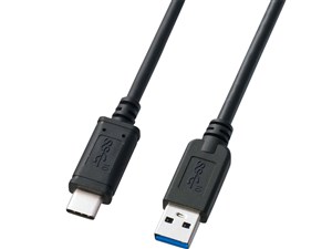 サンワサプライ USB3.1 Gen2 Type C-Aケーブル(ブラック･0.5m) KU31-CA05 商品画像1：リコメン堂