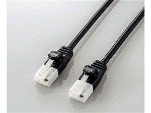 エレコム 【メール便での発送商品】LANケーブル Cat6A やわらか ツメが折れな･･･