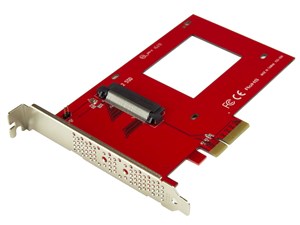 U.2-PCIe変換アダプター/2.5インチU.2 NVMe SSD対応/SFF-8639コネクタ搭載/x4･･･