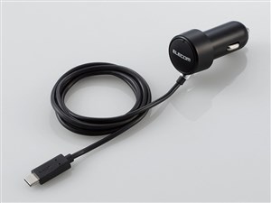 エレコム 車載充電器 カーチャージャー タイプC USBC ケーブル一体型 ケーブ･･･