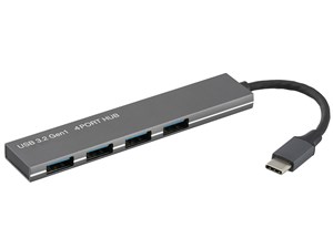 オーム電機 USB TypeC接続USB3.2Gen×4ポートハブ PC-SH4PC06-H