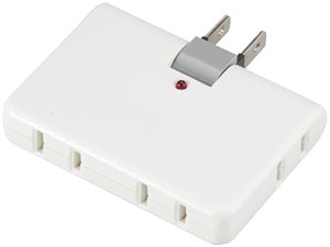 ヤザワ 【メール便での発送商品】 雷ガード付4個口コーナータップ(白) Y02CK4･･･