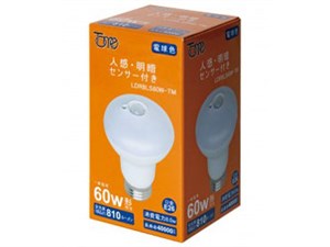 東京メタル 人感センサー付LED電球・60W相当 LDR8LS60W-TM
