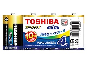 【メーカー注文品】東芝 アルカリ乾電池アルカリ1 LR20AN 4MP (4本) 49045300･･･