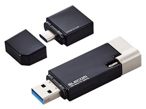 エレコム iPhone iPad USBメモリ Apple MFI認証 128GB ブラック MF-LGU3B128G･･･