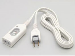 ELPA LED付スイッチ付延長コード 2m ホワイト W-S1020B(W)