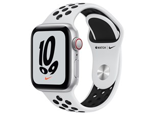 Apple Watch Nike SE GPS+Cellularモデル 40mm MKR43J/A [ピュアプラチナム/ブラックNikeスポーツバンド]