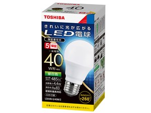 【納期目安：１週間】東芝ライテック LED電球一般電球形 LDA4N-G/40W/2