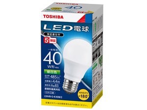 【納期目安：１週間】東芝ライテック LED電球一般電球形 LDA4N-G-K/40W/2