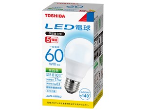 【納期目安：１週間】東芝ライテック LED電球 LDA7N-H/60W/2