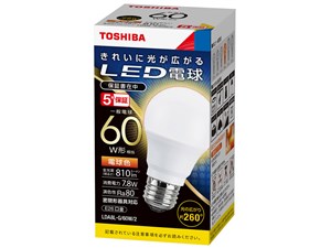【納期目安：１週間】東芝ライテック LED電球一般電球形 LDA8L-G/60W/2