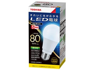 【納期目安：１週間】東芝ライテック LED電球 LDA9N-G/80W/2