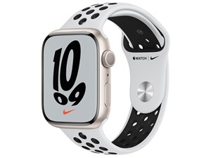 Apple Watch Nike Series 7 GPSモデル 45mm MKNA3J/A [ピュアプラチナム/ブラ･･･