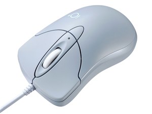 MA-IPYBS301BL 静音有線ブルーLEDマウス　イオプラス（スカイブルー）