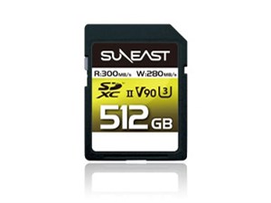 サンイースト SDXC UHS-II Card V90シリーズ512GB SE-SDU2512GA300
