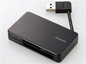 エレコム ELECOM USB3.0 メモリリーダライターケーブル収納タイプ MR3-K303BK