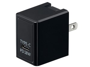 ヤザワ USBアダプター1ポートPD18W(ブラック) VFPD18BK