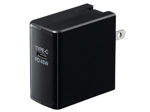ヤザワ USBアダプター1ポートPD45W(ブラック) VFPD45BK