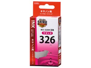 オーム電機 キヤノン互換 BCI-326M 染料マゼンタ 01-4154 INK-C326B-M 1コ入 ･･･