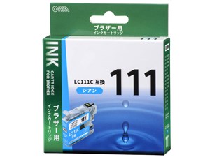 オーム電機 ブラザー互換 LC111C 染料シアン 01-4183 INK-B111B-C 1コ入 4971･･･