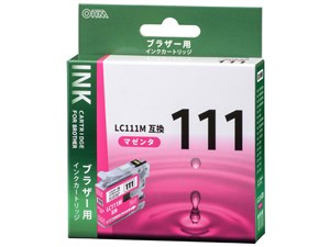 オーム電機 ブラザー互換 LC111M 染料マゼンタ 01-4184 INK-B111B-M 1コ入 49･･･