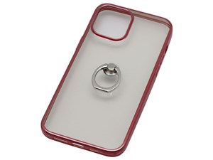 【納期目安：１週間】BAUT iPhone 12 Pro Max用リング付ケースメッキ ピンク ･･･