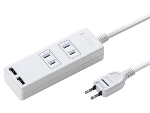 サンワサプライ USB充電ポート付き便利タップ TAP-B101U-2WN