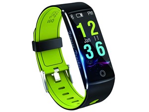 タスク【カラー液晶】スマートウォッチ スマートR B-15-BKGRYE（ブラック+グリーンイエロー）★【心拍数測定】 商品画像1：家電のSAKURAchacha
