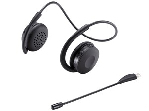 サンワサプライ Bluetoothヘッドセット(両耳・外付けマイク付き) MM-BTSH63BK
