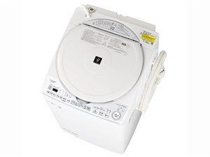 シャープ【SHARP】洗濯8kg 乾燥4.5kg タテ型洗濯乾燥機 ホワイト系 ES-TX8G-W･･･